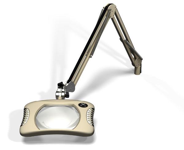 Magnifier Light, ESD-Safe 4-Diopter LED Magnifier with 43" Reach and Clamp Base, Shadow WhiteO. C. White